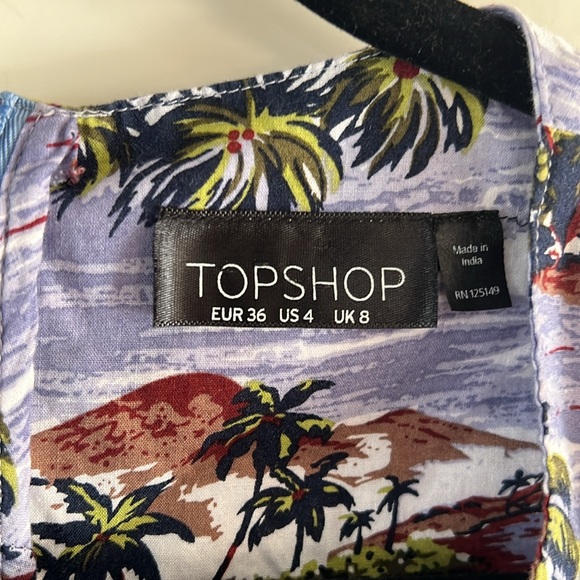 Topshop Hawaiian Print Dress - Picture 2 of 10